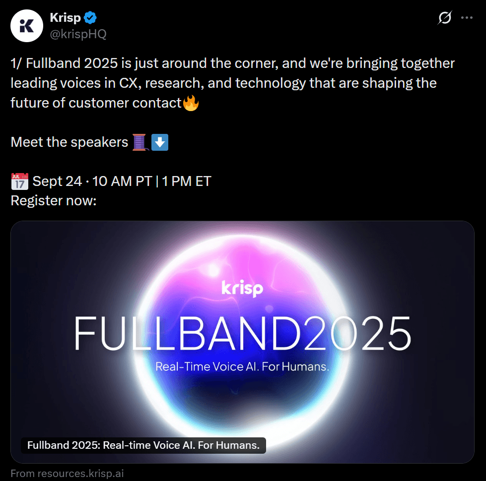 FULLBAND social announcement — Instagram-style square graphic with event identity and date